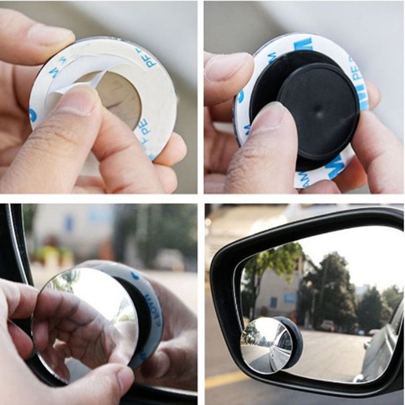 Car Rearview Small Round Reversing Aid Front And Rear Wheel Blind Spot 360 Degree Reflective Wide Angle Mirror_autovado.com