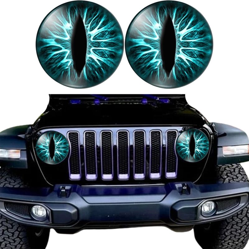 popular Beast Eyes Headlight Decals Pair off road vehicle light stickers_autovado.com