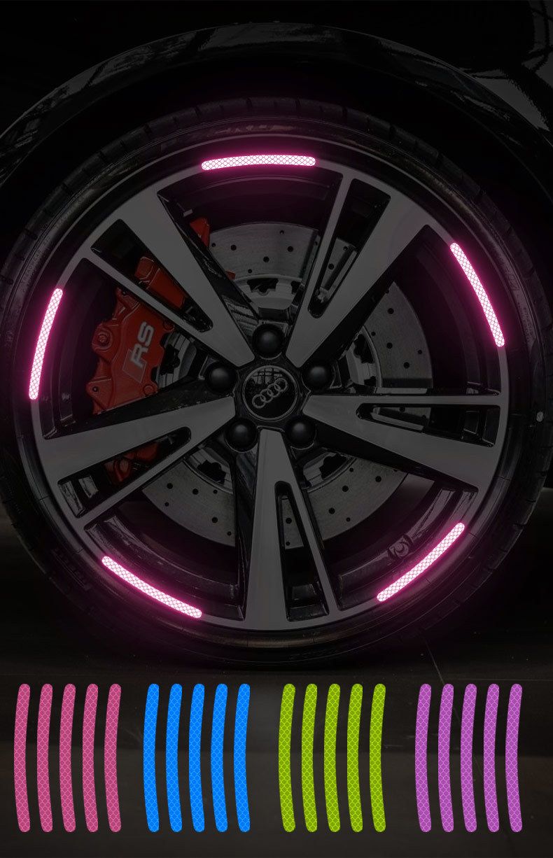 Fluorescent Car Wheels, Reflective Warning Wheel Hubs, Electric Bikes, Motorcycles, And Night Light Stickers On Bicycles_autovado.com