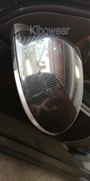 Side Wing Mirror Covers Caps For VW Golf MK5 GTI plus Passat B6 B5.5 for Jetta 5 (Carbon Look) Sharan Variant EOS for VW_autovado.com