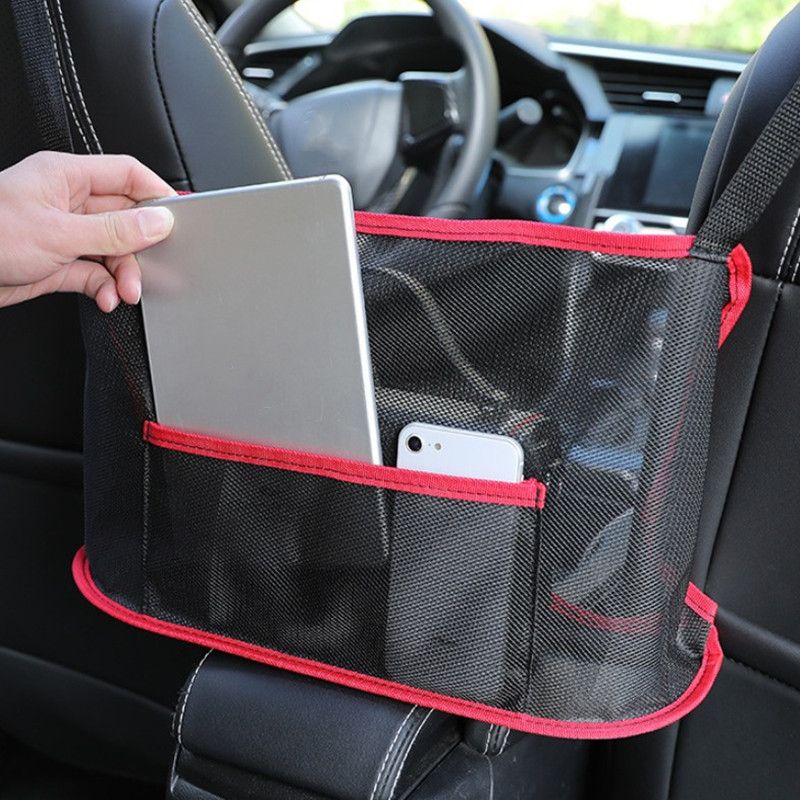 Hanging Central Control Isolation Net Pocket Multi-Functional Storage Organizer Bag For Car Interior Decoration_autovado.com