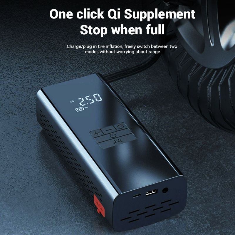 DOSEN Jump Starter Powerbank Jumper With Tire Pump With Air Compressor 12V Emergency Jumper Starter Car PowerBank_autovado.com