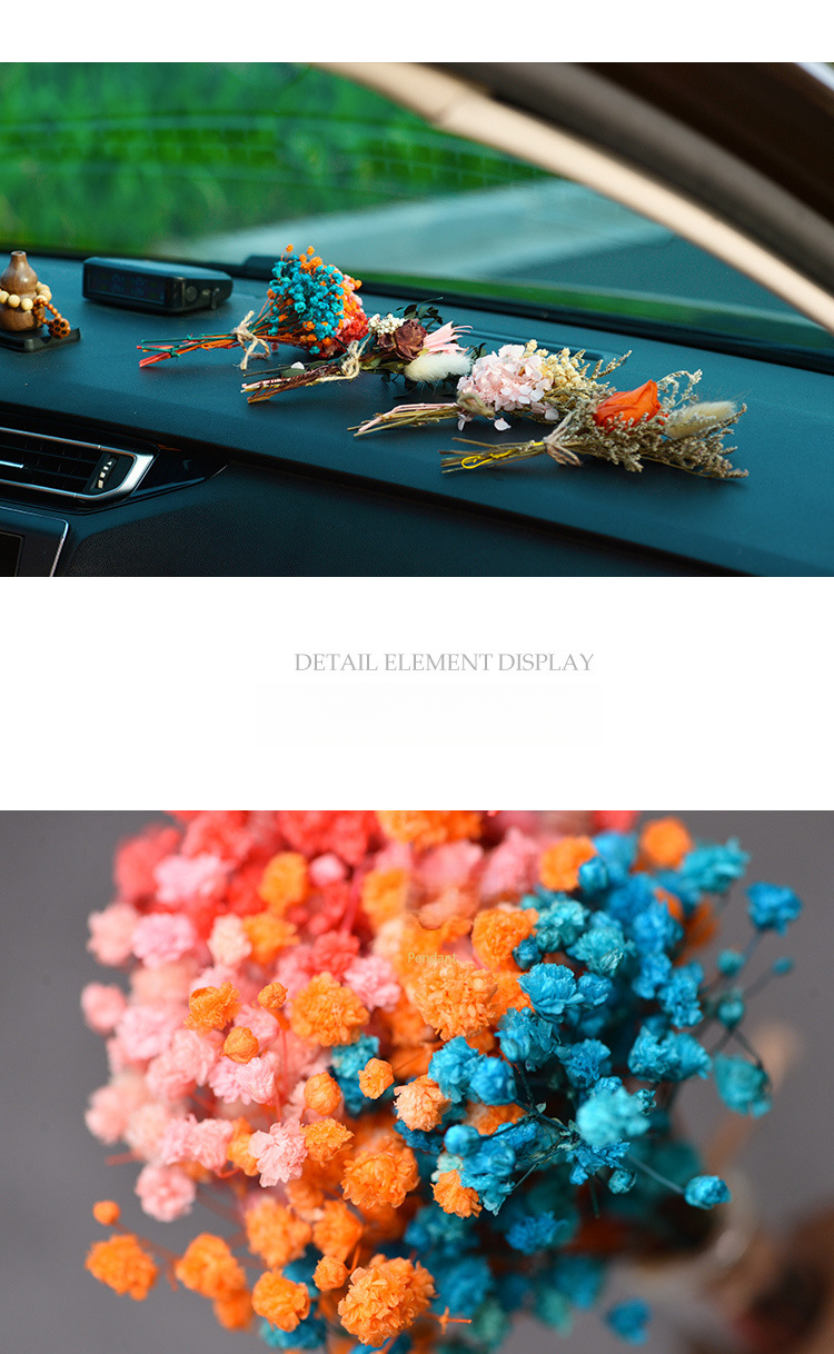 Car air outlet special car mounted vase center console hydroponic flower holder interior decoration solid wood ornament_autovado.com