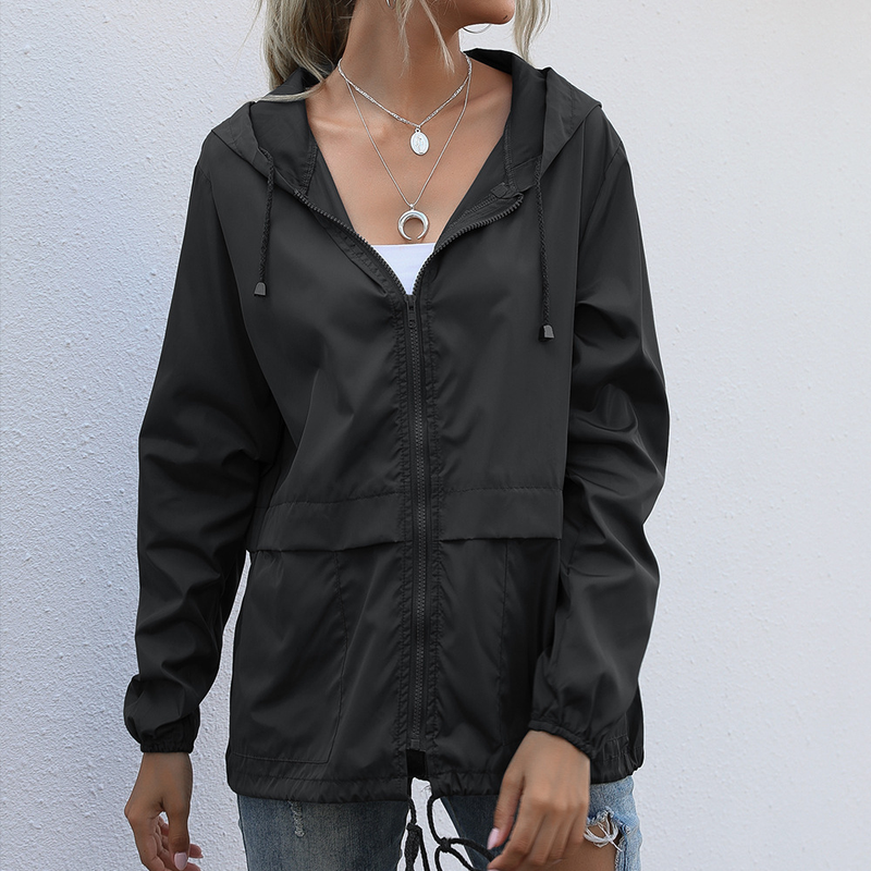 Women's Zipper Hoodie Lightweight Outdoor Hiking Raincoat Jacket Jacket Ready in Stock_autovado.com