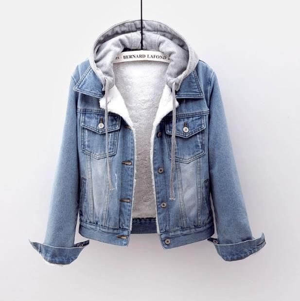 Women's Clothing Velvet Thickened Cotton Cotton Coat Removable Hooded Warm Lambswool Cotton Coat Short Style_autovado.com