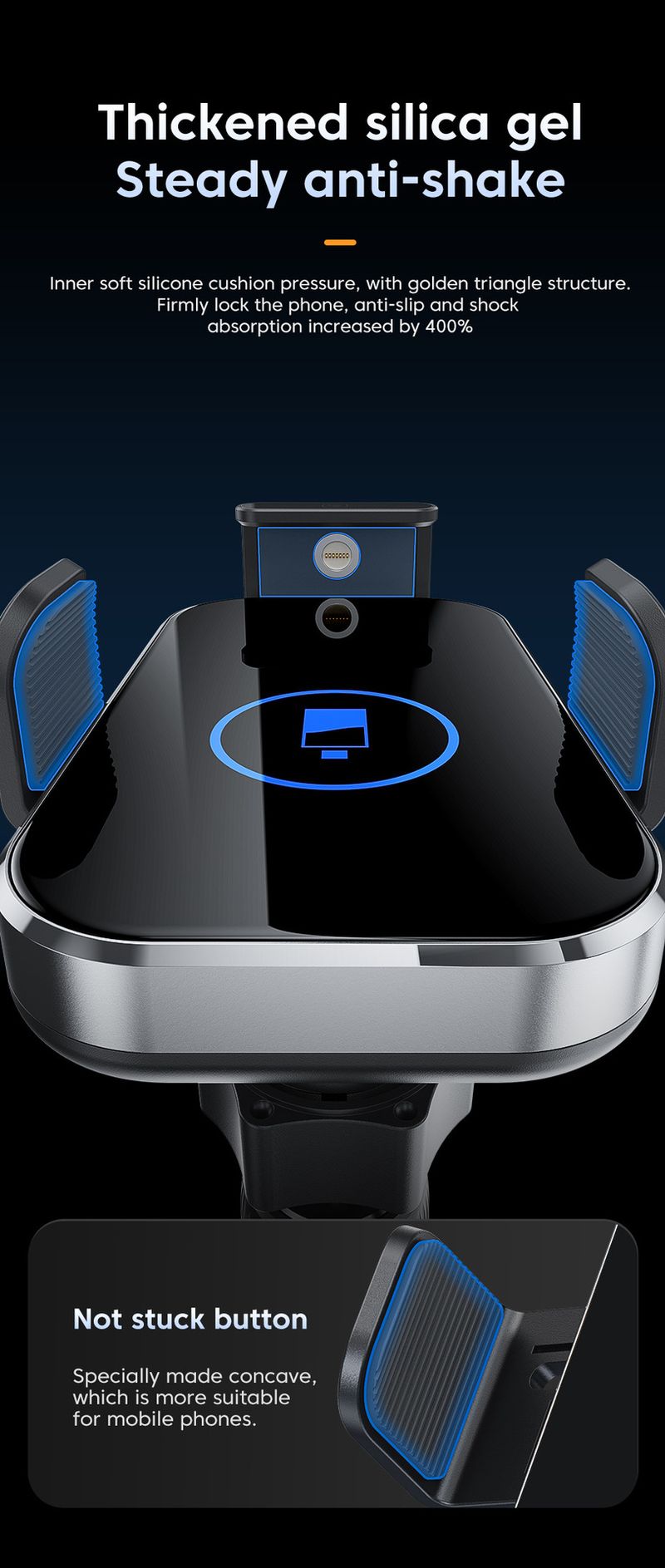 X10s NeW 66W Wireless Super Fast Charging Car Charger Smart Sensor Multi-function Smart Mobile Phone Holder_autovado.com