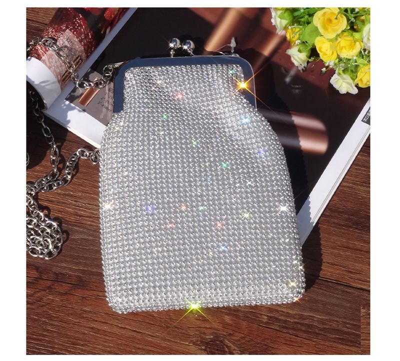 Evening Bags Diamond-encrusted Mobile Phone Bag Women's Crossbody Bag Chain Shoulder Bag Advanced Sense Vertical Evening Small Bag_autovado.com