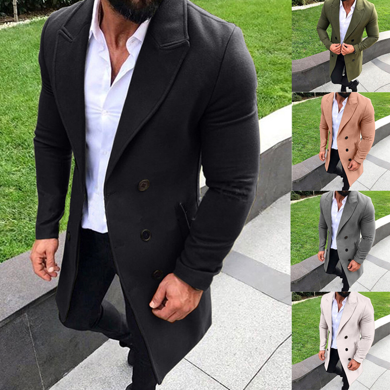 Men's Clothing 2024 New Men's Trench Coat Men's Tweed Coat For Men_autovado.com