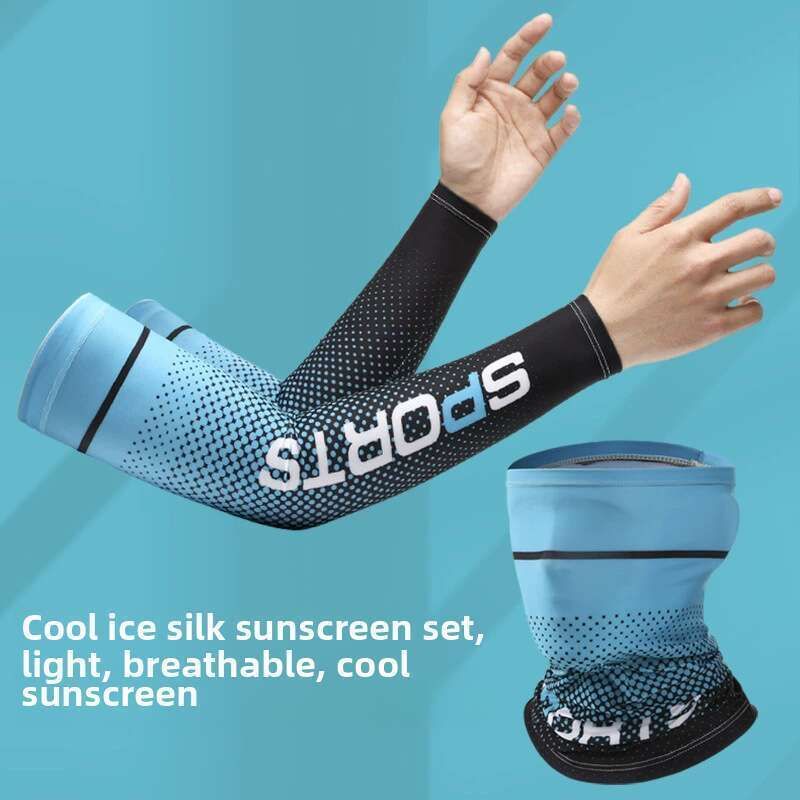Ice Men's Summer Sun Refreshing, Breathable Arm Protection, Driving, Outdoor Cycling, Sports, Ice Silk Sleeve Cover_autovado.com