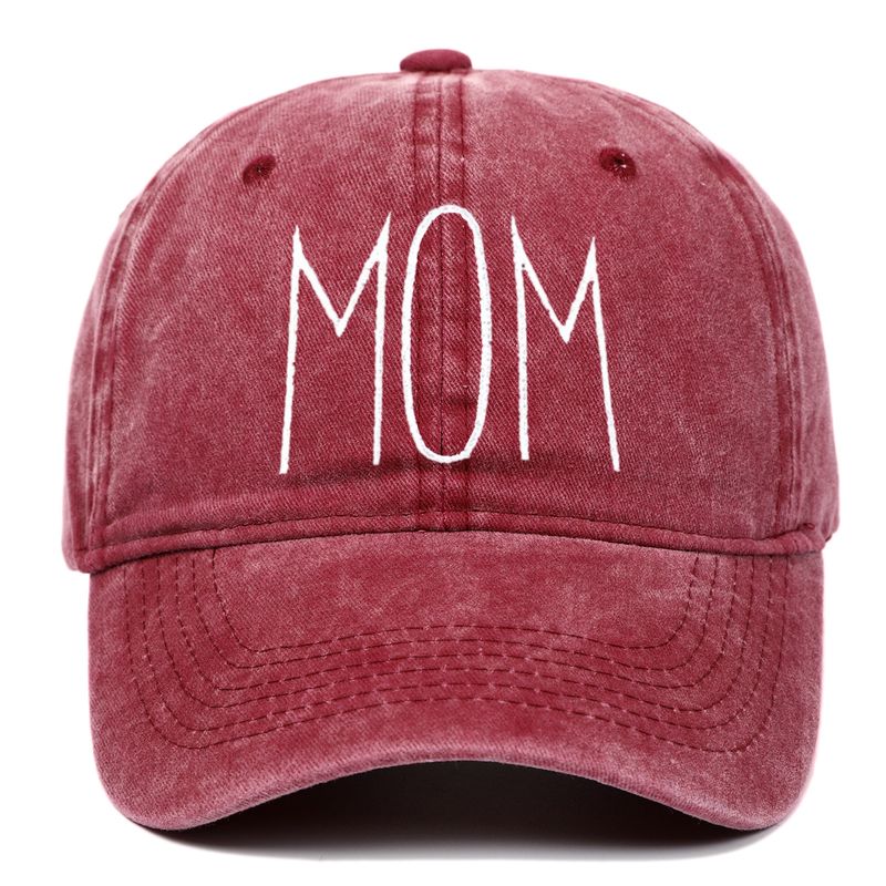 Unisex Washed cotton DAD MOM embroidered baseball cap vintage do old cap fashion couple Hip hop hat_autovado.com