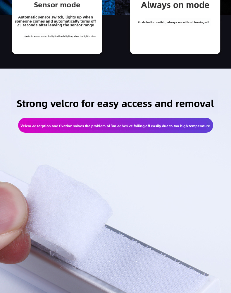 LED Ambient Car Interior Modification Decoration Wireless No Wiring Automatic Intelligent Sensor Footwell Light_autovado.com