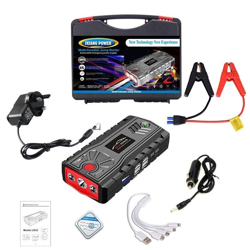 99800mAh High Powerbank Jumper Starter Jump Start Car Power Bank With Tire Pump_autovado.com