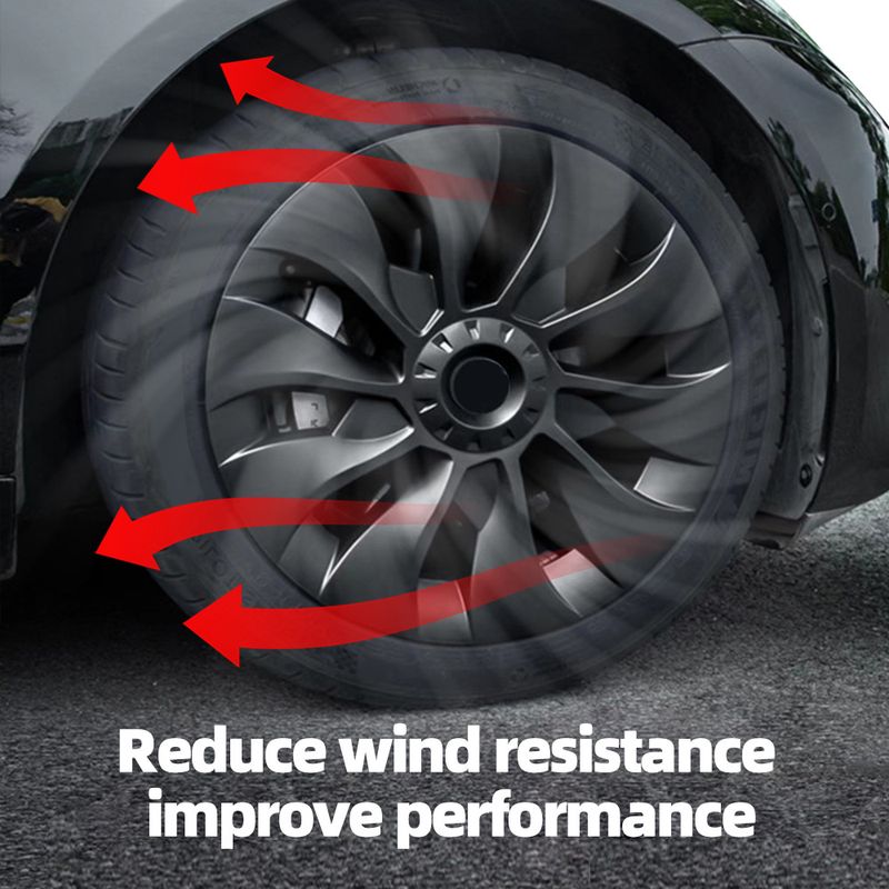 4-piece Set Of Suitable For Tesla Model 3 18inch Replacement Hub Caps 2018-2021_autovado.com