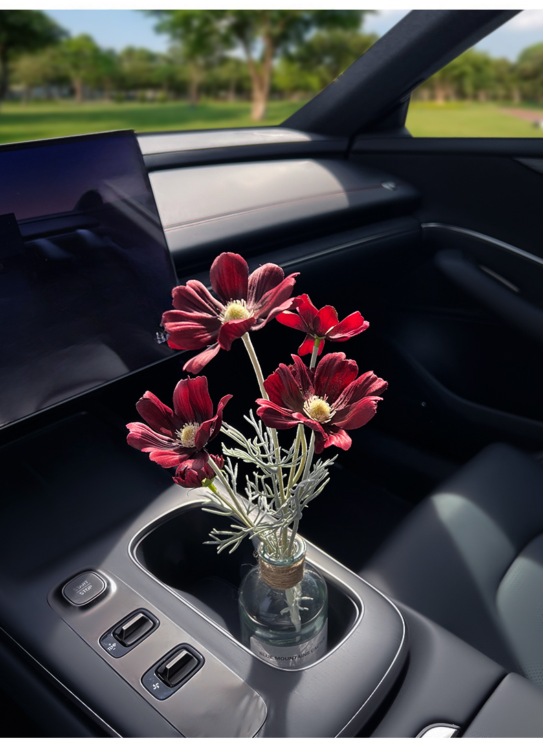 Car bouquet girls, interior accessories good items for cars, center console decorations, high-end simulation vases_autovado.com