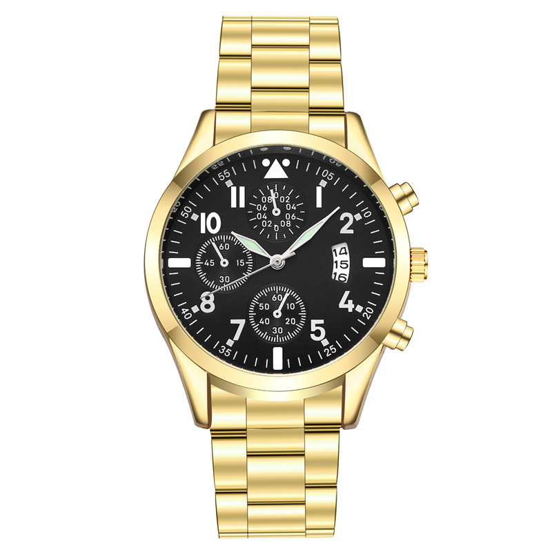 Steel band luminous calendar men's business fashion watches multi-functional sports watches men's_autovado.com