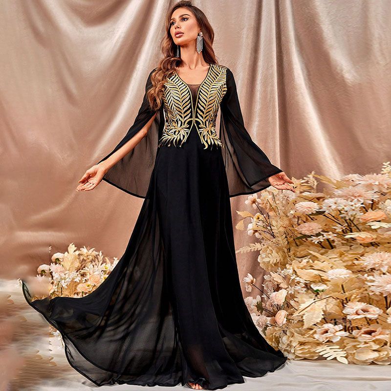 New Year Mom dress dress Embroidery dress Bridesmaid evening dress_autovado.com