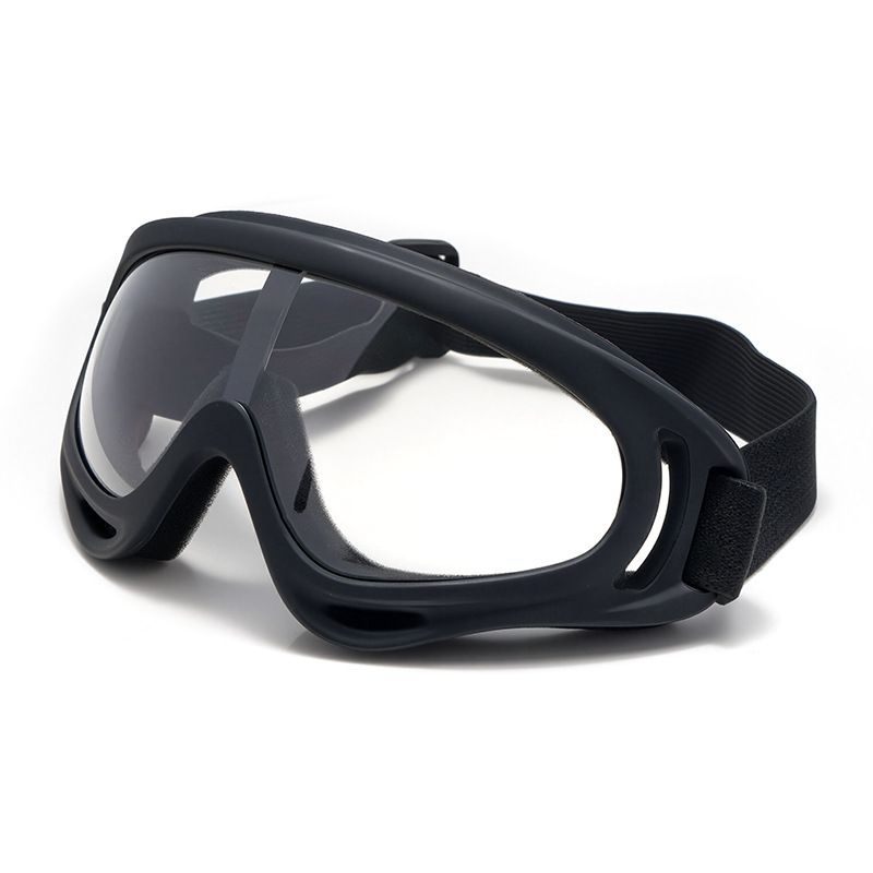 Unisex Anti-Dust Goggles For Cycling, Motorcycling & Outdoor Sports – Windproof, Interchangeable Lenses (Black Frame With Clear/Yellow/Smoke)_autovado.com