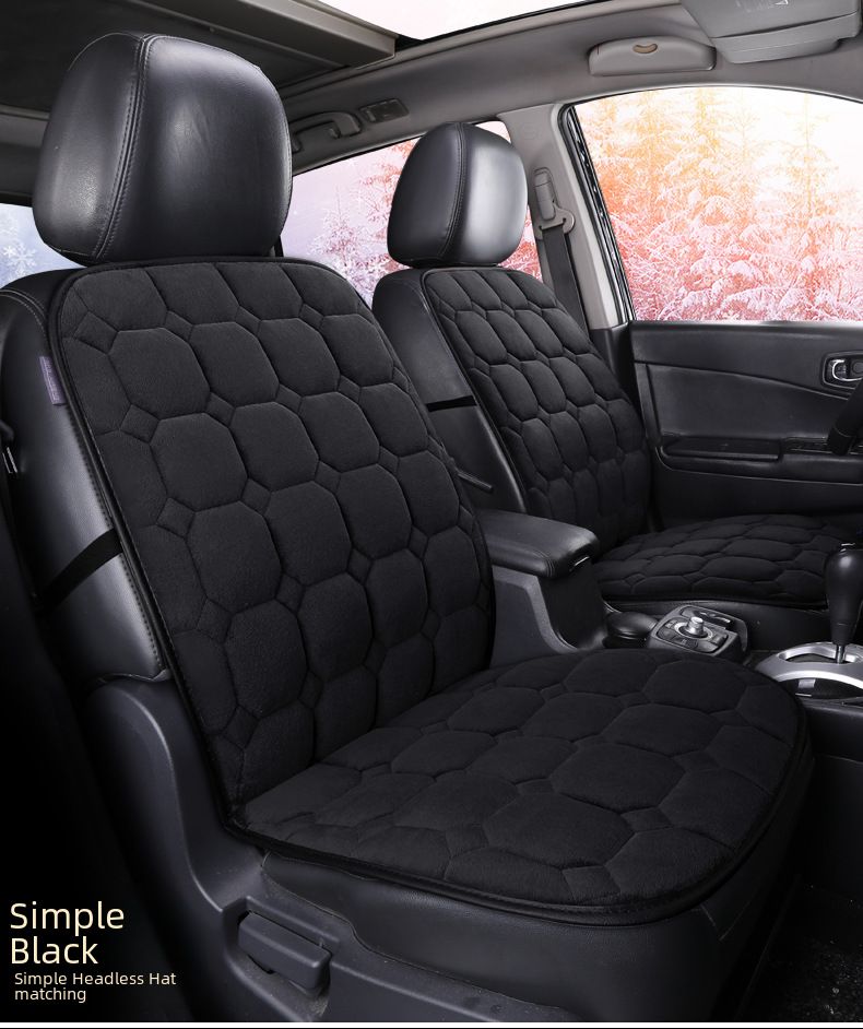 plush front single seat car seat cushion warm breathable bus car seat universal_autovado.com