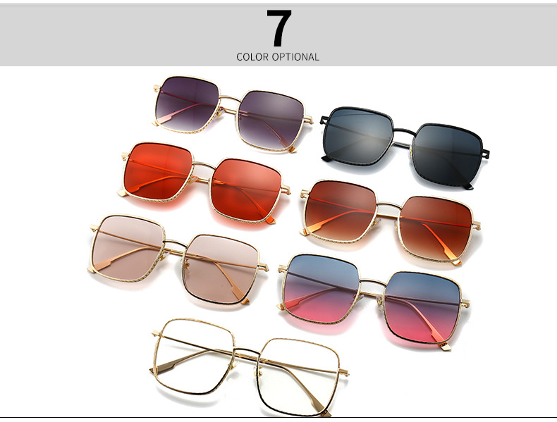 new modern retro square frame sunglasses INS style street style big-name sunglasses 8030_autovado.com