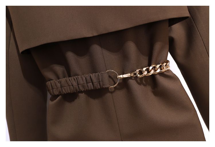 Spring And Autumn Windbreaker Women's New Top Korean Style Chic Coffee Colored Small Suit Jacket For Women Spring And Autumn High-end Suit For Women_autovado.com