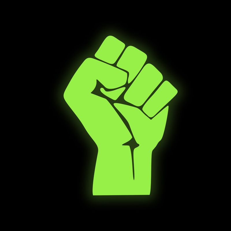 Clenched fist inspirational vinyl car decoration sticker home glass window wall notebook pvc sticker_autovado.com