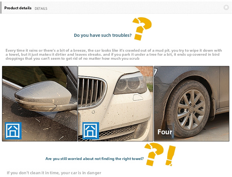 30*30CM Warp Knitted Nano Fiber Wash Car Wiping 220g/square Meter Cleaning Towel_autovado.com