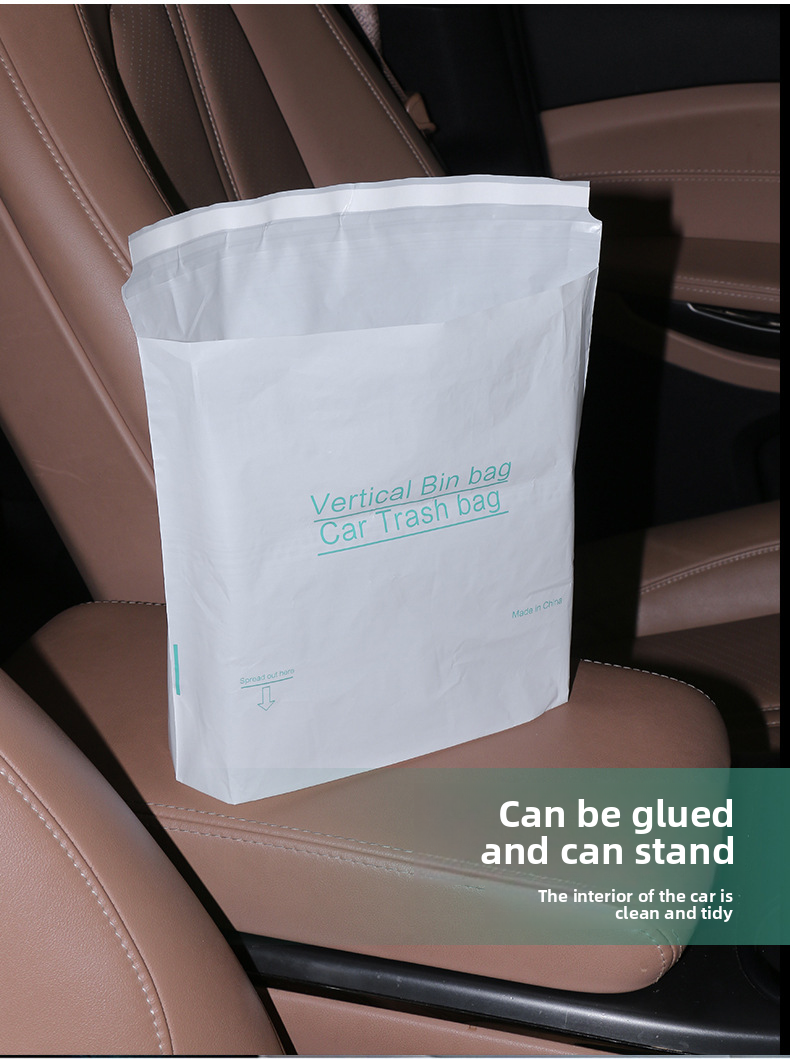 Adhesive Mini Stand Small Desktop Trash Disposable Car Vomit Bags_autovado.com