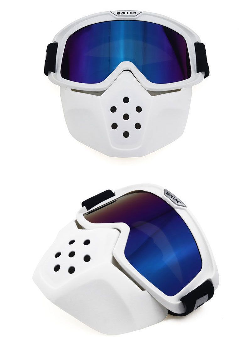 Retro Motorcycle Goggles – Anti-Fog, UV Protection, Interchangeable Lenses – Off-Road, Motocross, Cycling – Durable PC Frame_autovado.com