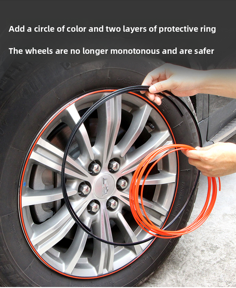 Car Decorative Double Layer Wheel Rim Protection Ring Universal Modification Tire Anti-Collision Strip_autovado.com