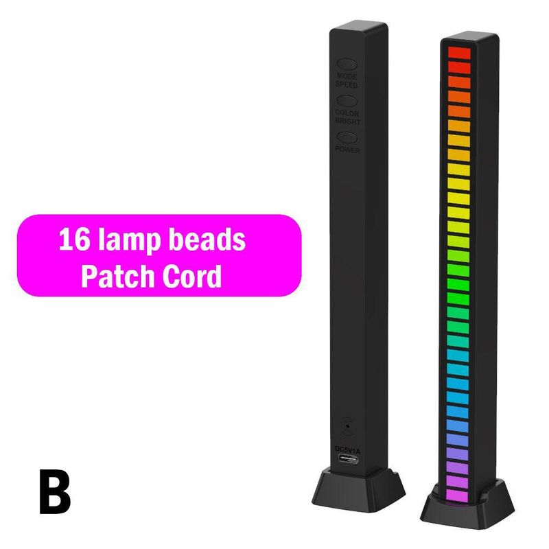 Pick Up Car Atmosphere Light, LED Voice Controlled With APP, Bluetooth RGB Color Computer Desktop Rhythm Sensing Light_autovado.com