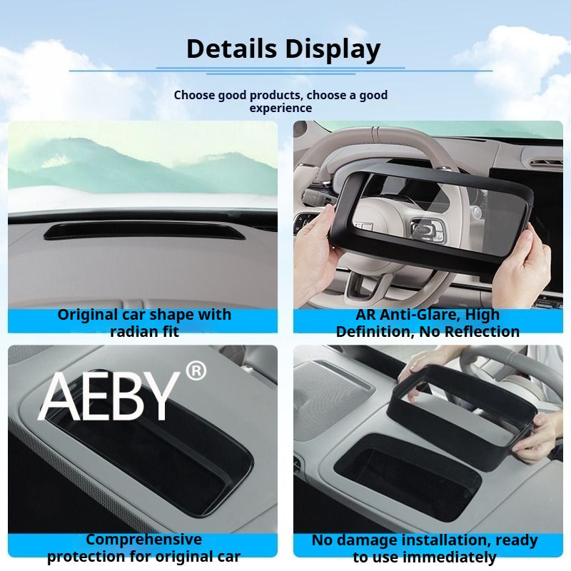 AEBY For ZEEKR 7X 2024 2025 HUD Protector Cover Anti-Scratch Dustproof Dashboard Accessories Easy Install Car Interior_autovado.com