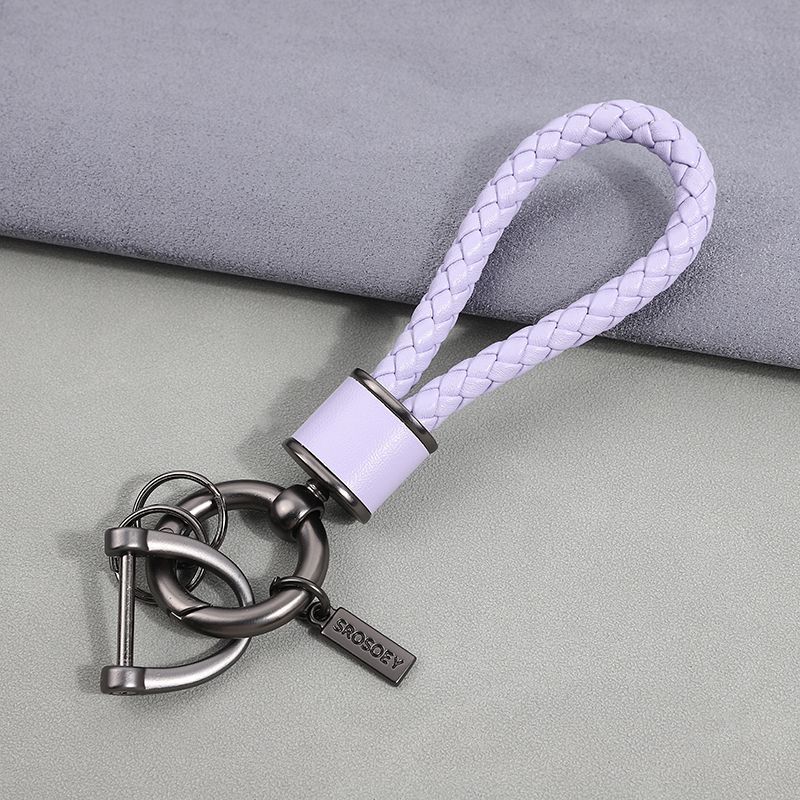 Car Key Chain Pendant Women's Men's High End Personality Creative Braided Leather Car Key Chain Cute Ins Internet Celebrity_autovado.com