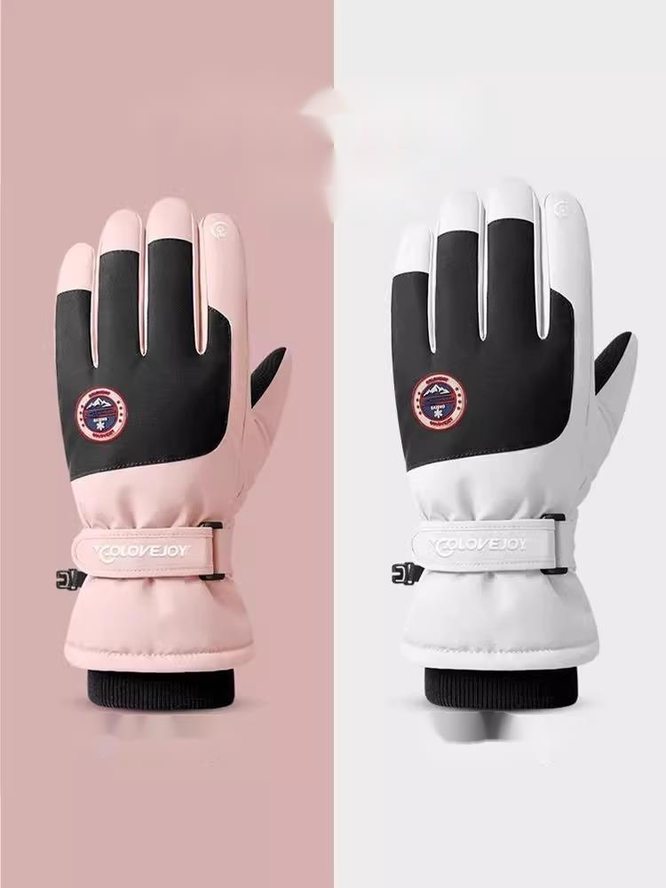 Winter skiing gloves, touch screen, motorcycle, plush insulation, thick riding, waterproof, windproof, cold resistant,_autovado.com