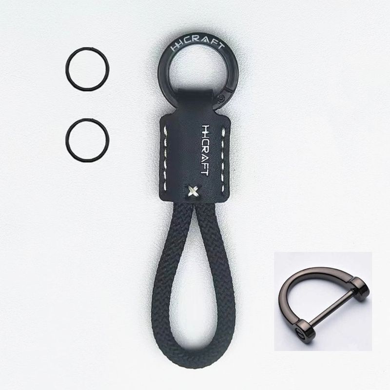Handmade Genuine Leather Keychain Men's Personalized Lanyard Anti Lost Connection Buckle Key Ring Accessories Chain Car Pendant High End_autovado.com