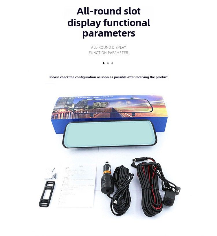 New 4K HD 10-inch 12-inch full screen streaming media rearview mirror driving recorder dual lens voice control WIFI_autovado.com