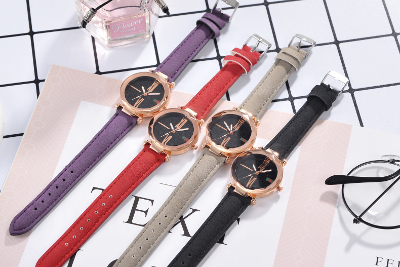 Shake the sound of the same fashion Starry Sky ladies watch women's watch belt quartz watch_autovado.com