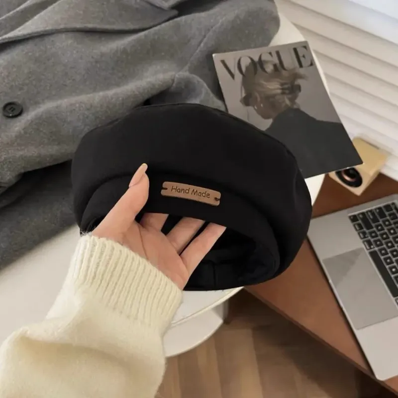 Hot Sale Classic Vintage Berets for Women Fashion Wool Felt Warmer Hat Cap Black Brown French Hats Autumn and Winter Outdoor Caps_autovado.com