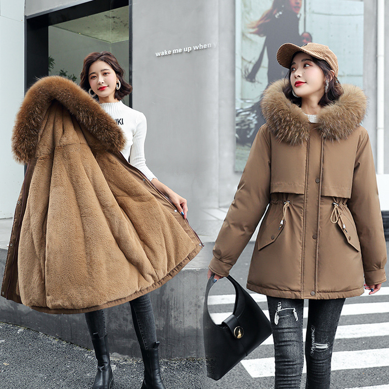 Women's Clothing Mid length parka for women 2024 winter new style thickened loose warm cotton coat large size women's cotton coat_autovado.com