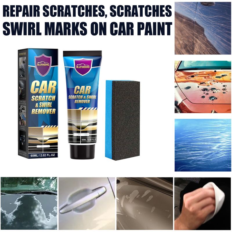 Rayhong Car Scratch Repair Cream, Car Maintenance Refurbishment Paint Scratches Scratches Polishing Paint Repair Paste_autovado.com