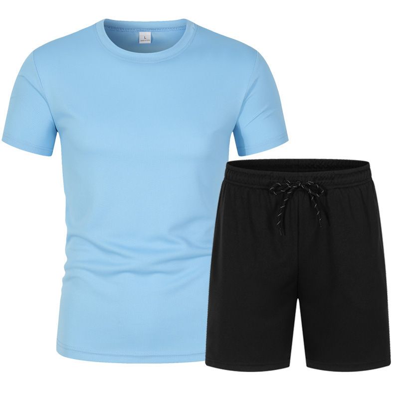 Men's Clothing Casual Spot T-Shirt Shorts Thin Breathable Sports Suit_autovado.com