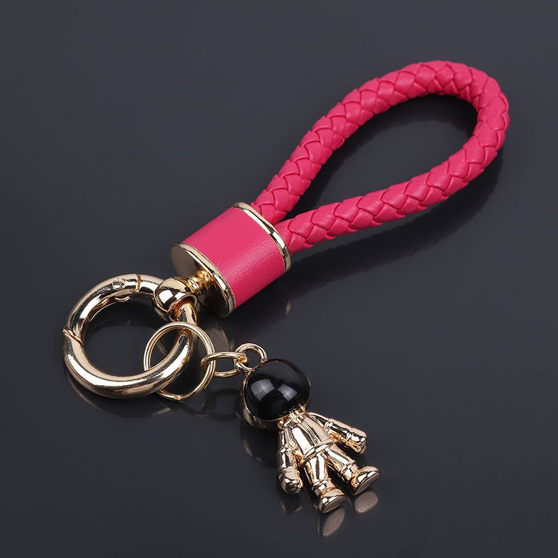 Car Key Chain Pendant Women's Men's High End Personality Creative Braided Leather Car Key Chain Cute Ins Internet Celebrity_autovado.com