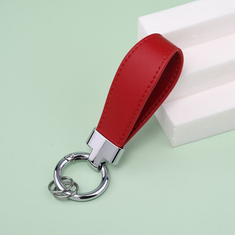 T Shaped Leather Keychain Stylish And Simple Mini Key Ring Creative Portable Color Pendant Key Chain_autovado.com