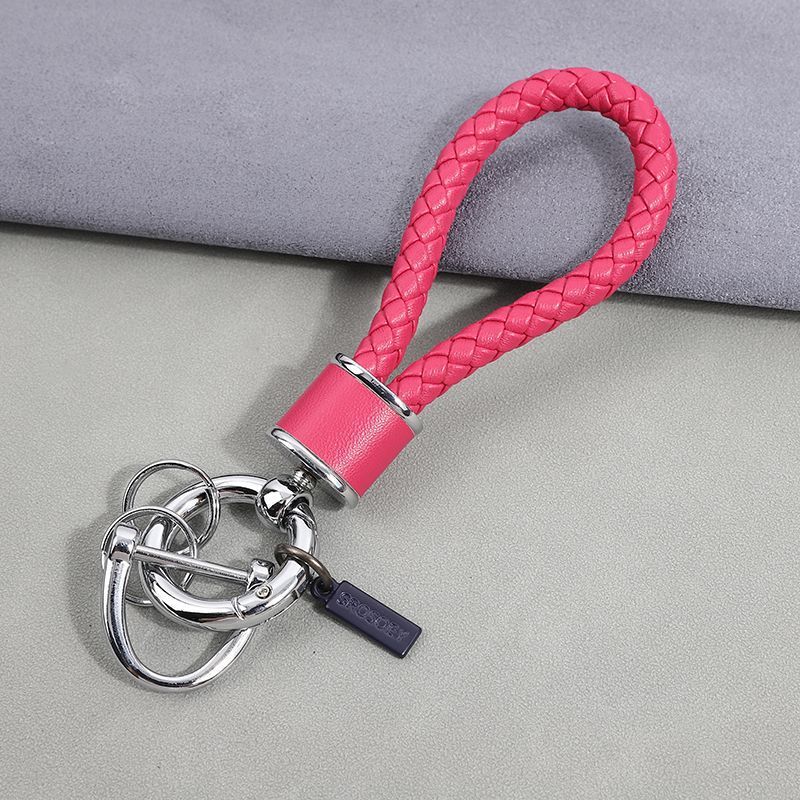 Car Key Chain Pendant Women's Men's High End Personality Creative Braided Leather Car Key Chain Cute Ins Internet Celebrity_autovado.com