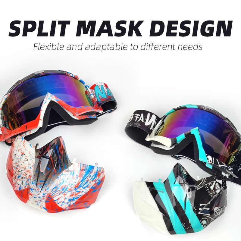 NAFEIB Multi-Purpose Sports Goggles With Interchangeable Lenses - Windproof UV Protection Anti-Glare Mask For Cycling Skiing Outdoor Activities_autovado.com