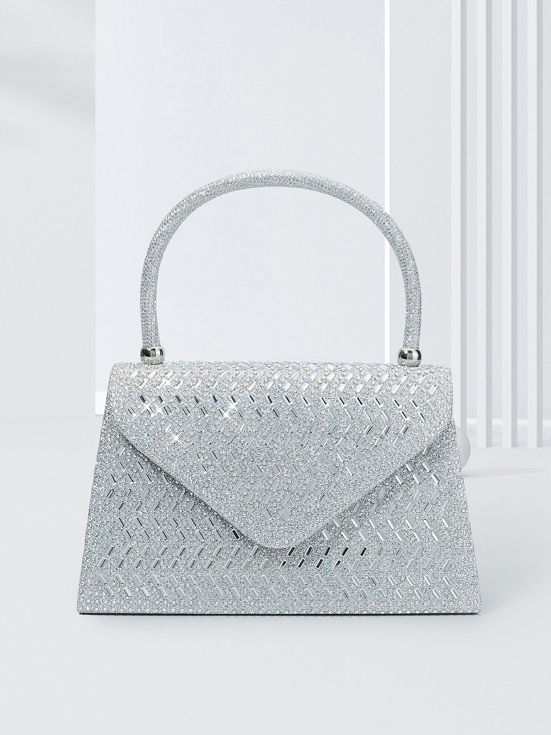 rhinestone new evening bag large capacity handbag women's wedding bridesmaid bag KTV princess dress bag_autovado.com