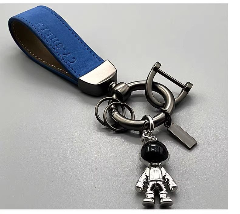 Internet Celebrity Astronaut Keychain Creative Personality Astronaut Pendant Simple Suede Car Chain Key Ring Men And Women_autovado.com