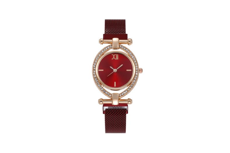 Diamond-encrusted Oval Women's Watch Women's Watch Ferromagnetic Quartz Watch Women's Iron-absorbing Stone_autovado.com