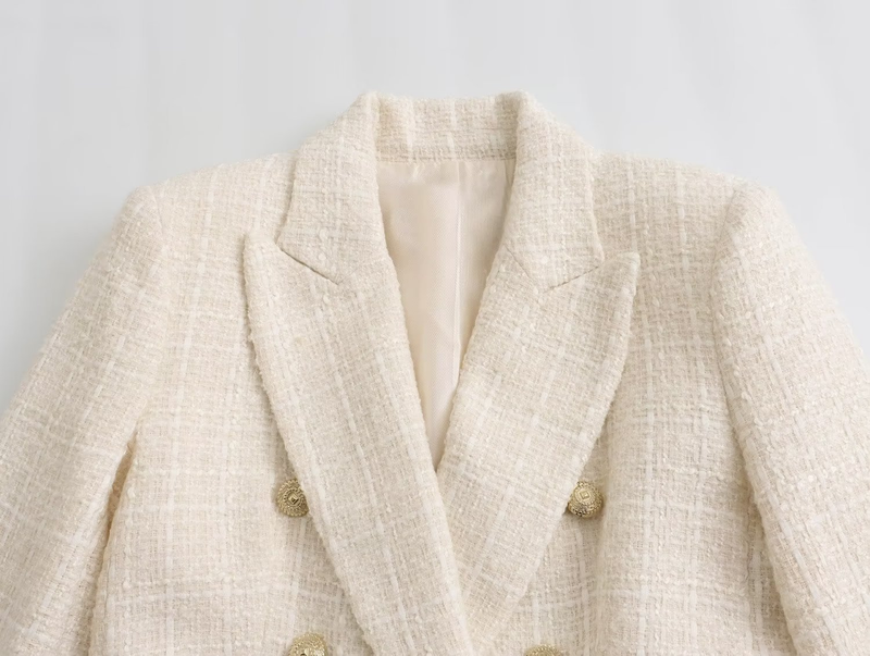 Women's textured casual fashion loose suit jacket_autovado.com