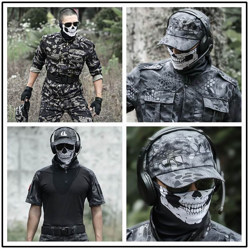 Magic Headscarf Men, Autumn And Winter Sun Protection, Outdoor Cycling Face For Women, Versatile Dustproof Ghost Skull_autovado.com