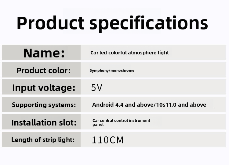 Car Central Control LED Acrylic Interior Colorful Flowing Ambient Decorative USB Light_autovado.com